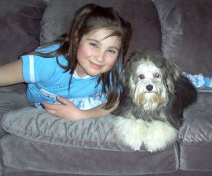 Hope Hughes with her puppy "Katie"