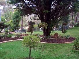 Front of fenced property