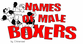 List of NAMES OF MALE BOXERS