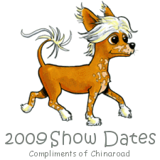 2009 Dog Conformation Show Dates in Australia